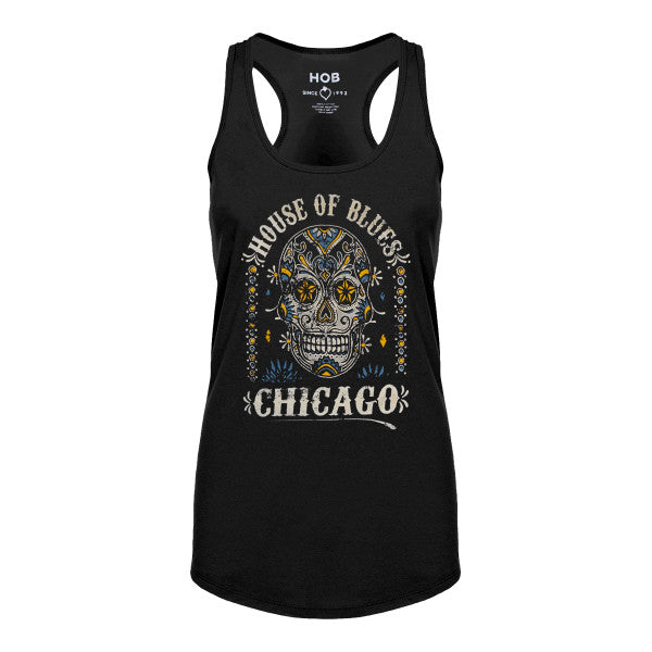sugar skull tank top womens